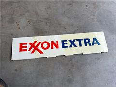 Exxon Extra Vintage Metal Gas Pump Sign 