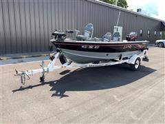 1999 Lund 1660 PRO V Fishing Boat & Trailer 