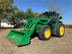 2014 John Deere 6150R MFWD Tractor W/Loader 