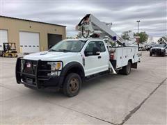 2017 Ford F550 XL Super Duty 4x4 Extended Cab Bucket Truck 