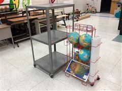 Globes, Maps & Media Cart 