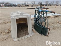 Behlen Calf Hutch & Round Bale Feeder 