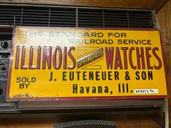 Springfield Illinois Watches Single Sided Tin Tacker Sign 