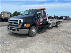 2005 Ford F650 Super Duty S/A Rollback Truck W/Pro Loader Recovery Bed 
