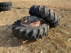Firestone 18.4-34 Tires & Clamp On Duals 