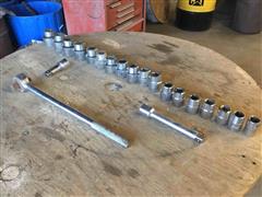 3/4” Drive Ratchet, Sockets And Extensions 