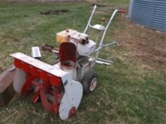 Walk Behind 26" Snow Blower, Trailer Hitch, Tool Box & Post Hole Digger 