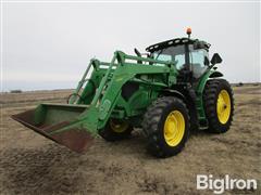 2016 John Deere 6175R MFWD Tractor W/H380 Loader 