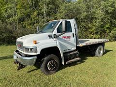 2008 GMC C4500 Kodiak 4x4 Flatbed Truck 