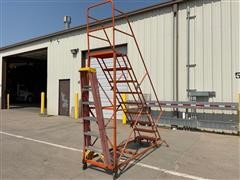 7’ Mobile Shop Rolling Ladder 