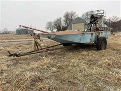 12’ Fiberglass Airboat W/Trailer 