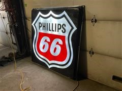 PHILLIPS 66 5' X 5' Vintage Gas Station Sign W/ Light Kit 