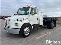 2002 Freightliner FL60 Flatbed Truck w/ Air Compressor 