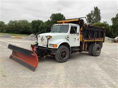 1991 International 4700 S/A Dump Truck w/ Snow Blade 