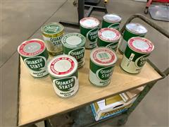 Quaker State Motor Oil Cans 