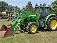 2005 John Deere 6615 MFWD Tractor W/Loader 