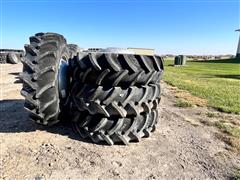 Goodyear Optitrac 520/85R42 Tractor Tires & Case IH Rims 