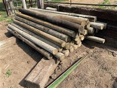 Treated Wooden Fence Posts 