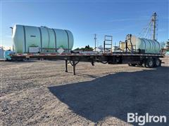 2001 Fruehauf 48' Flatbed T/A Sprayer Tender Trailer 