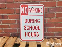 No Parking During School Hours Sign 