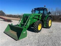 2014 John Deere 6140R MFWD Tractor W/Loader 