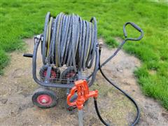 Stihl Weed Eater & Garden Hose On Cart 