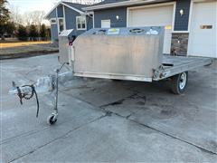 10’ Aluminum Snowmobile/ATV Flatbed Trailer 