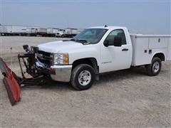 2009 Chevrolet 2500 HD 4x4 Service Truck W/plow 