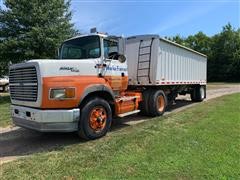 1996 Ford Aero-Max L9000 S/A Truck Tractor W/22' 2008 Homemade Grain Trailer 