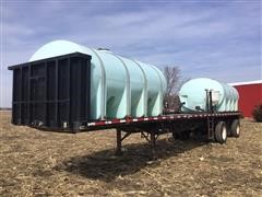 1978 Transcraft TL-40 T/A Flatbed Tender Trailer W/Poly Tanks 