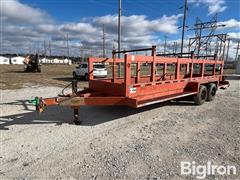 2000 Rice T/A 3-Reel Pole Rack Trailer 