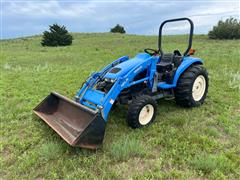 2001 New Holland TC40 MFWD Compact Utility Tractor W/Loader 