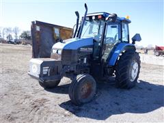 2000 New Holland TS100 2WD Tractor w/ Alamo 5' Side Mower 