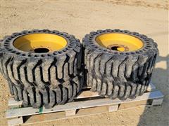 Caterpillar Solid Rubber Tires On Rims 