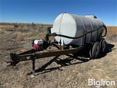 1,000-Gallon Fertilizer Nurse Tank On T/A Trailer 