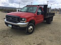 2004 Ford F350 4x4 Flatbed Dually Pickup 