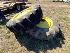 18.4-38 Tires & John Deere Wheels 