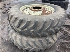 Goodyear 18.4/38 Tractor Tires & Dual Hubs 