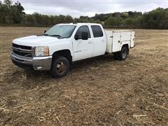 2008 Chevrolet K3500 Silverado 4x4 Crew Cab Dually Service Truck 