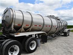 1980 Quality Progress 7,000-gal Stainless Steel T/A Tanker Trailer 