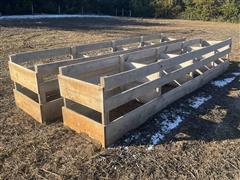 Bottomless Wooden Feed Bunks 