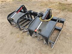 Mid-State 81" Brush & Rock Grapple Skid Steer Attachment 