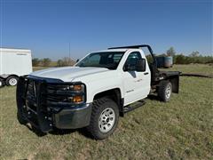 2016 Chevrolet Silverado 3500 HD 4x4 Flatbed Pickup W/Bale Bed 