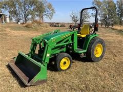 2002 John Deere 4410 MFWD Compact Utility Tractor W/430 Loader 