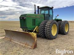 1993 John Deere 8870 4WD Tractor W/Degelman 7200 14' Dozer Blade 