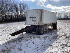 1990 Unverferth 28' S/A Hopper Bottom Pup Grain Trailer W/Front Dolly 