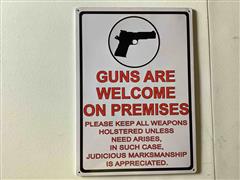 Guns Are Welcome Sign 