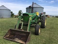 1966 John Deere 4020 2WD Tractor W/48 Loader 