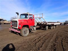 1988 Ford LN9000 Quad/A Truck W/Bale/Stack Mover Bed 
