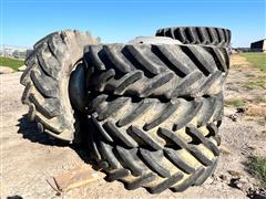Michelin Mega X BIB R1W520/85R42 Tractor Tires & Case IH Rims 